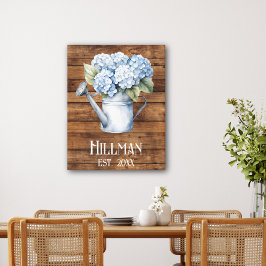 Impressão Em Tela A Águas Rustic Blue Hydrangea Pode Ser Personaliza