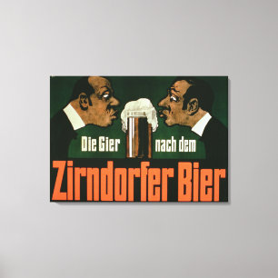 Impressão Em Tela "A ânsia para a cerveja de Zirndurfer" (lith da