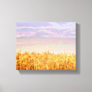 Impressão Em Tela a arte da natureza esticou o campo e o céu de