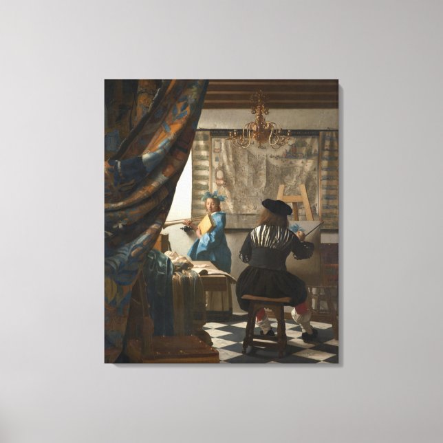 Impressão Em Tela A Arte da Pintura de Johannes Vermeer (Frente)