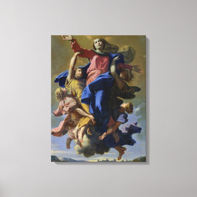 Impressão Em Tela A Assunção da Virgem, 1649-50 (Frente)