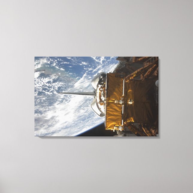 Impressão Em Tela A baía de carga da Space Shuttle Atlantis recuou (Frente)