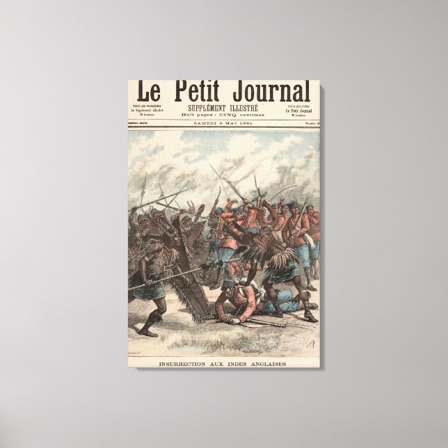 Impressão Em Tela A Batalha de Manipur (Frente)