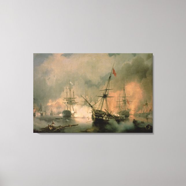 Impressão Em Tela A Batalha de Navarino, 20 de outubro de 1827, 1846 (Frente)