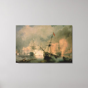 Impressão Em Tela A batalha de Navarino, o 20 de outubro de 1827,