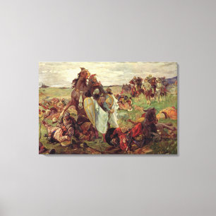 Impressão Em Tela A batalha entre Russo e Tatars, 1916