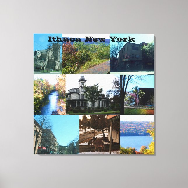 IMPRESSÃO EM TELA A BELEZA DE ITHACA, NOVA IORQUE (Frente)
