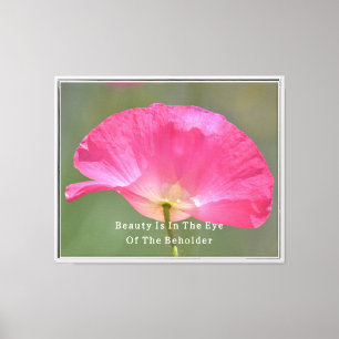 Impressão Em Tela A beleza é Papoula da Islândia Rosa (fotografia po