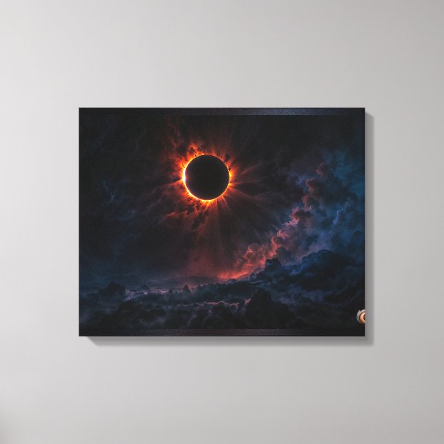 Impressão Em Tela A Brevemente Eclipse AI Art de Xzendor7 (Frente)