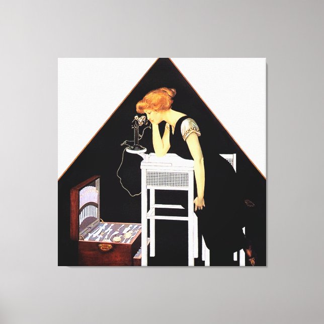 Impressão Em Tela A Caixa de Prata por C Coles Phillips (Frente)
