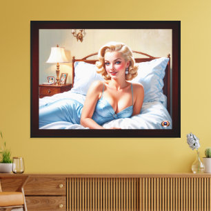 Impressão Em Tela A Cama é uma bela Arte de Conceito AI de Xzendor7
