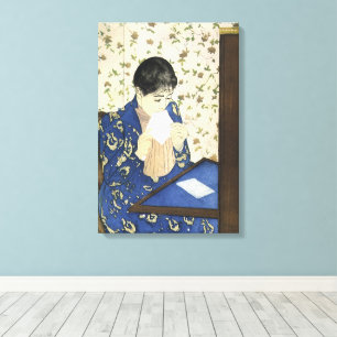 Impressão Em Tela A Carta de Mary Cassatt, Impressionismo Antigo