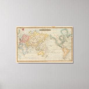 Impressão Em Tela A carta de Mercator