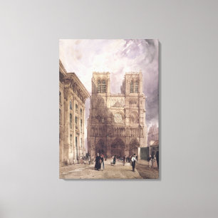 Impressão Em Tela A catedral de Notre Dame, Paris, 1836