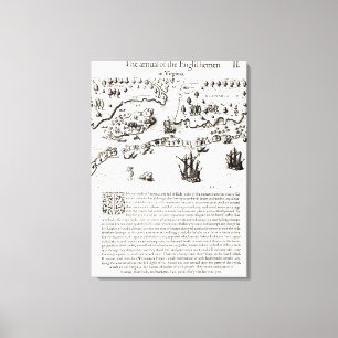 Impressão Em Tela A chegada dos ingleses em Virgínia