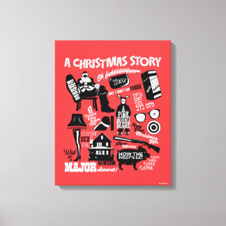 Impressão Em Tela A Christmas Story Icons Graphic