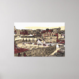 Impressão Em Tela A Cidade Antiga da Espanha de Salamanca