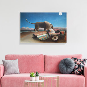 Impressão Em Tela A Cigana Adormecida Henri Rousseau