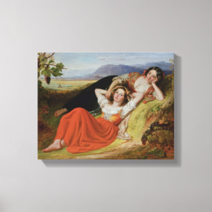 Impressão Em Tela A colheita da uva