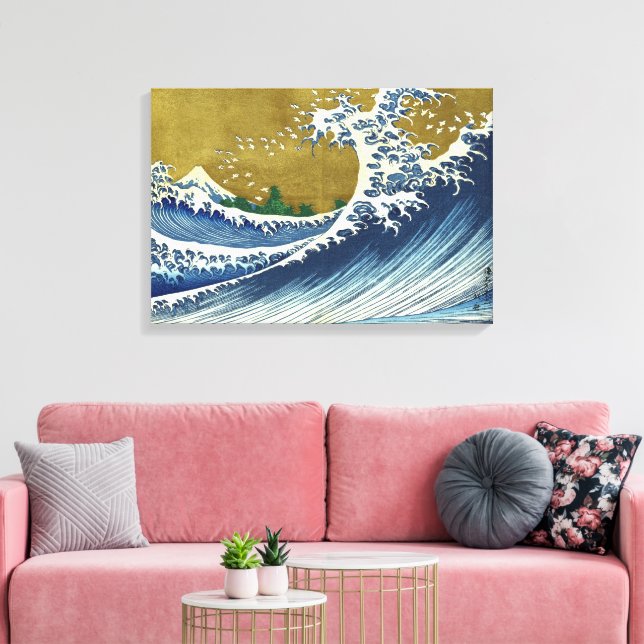 Impressão Em Tela A cor da onda grande | Hokusai | (Insitu(Sala de estar))