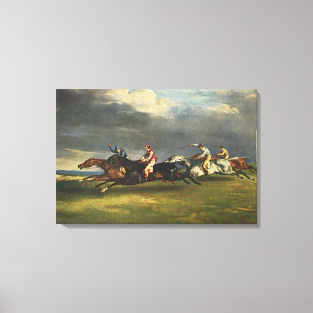 Impressão Em Tela A Corrida de Cavalo Epsom Derby de 1821 (Frente)