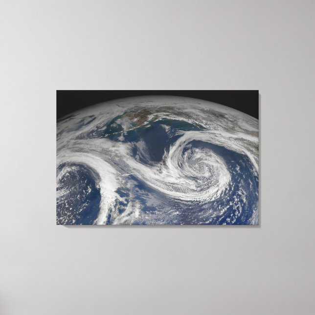 Impressão Em Tela A Costa Sul Do Alasca E O Golfo Do Alasca. (Frente)