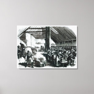 Impressão Em Tela A cozinha de sopa de Spitalfields, 1867