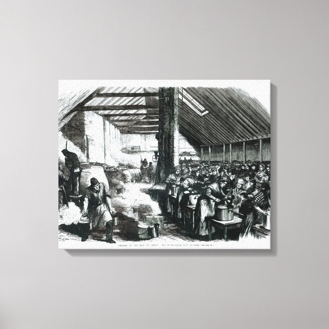 Impressão Em Tela A Cozinha de Sopa Spitalfields, 1867 (Frente)
