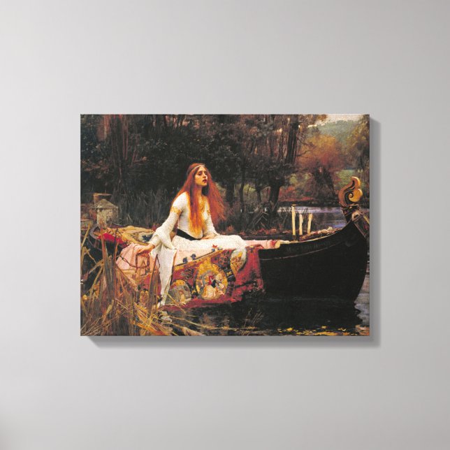 Impressão Em Tela A Dama de Shalott (Beleza Medieval) (Frente)