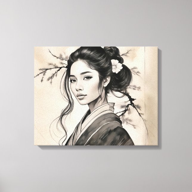 Impressão Em Tela A Dama Japonesa (Frente)