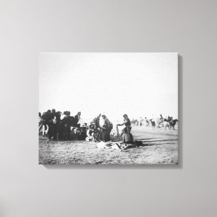 Impressão Em Tela A dança de fantasma, South Dakota, 1890 (foto de