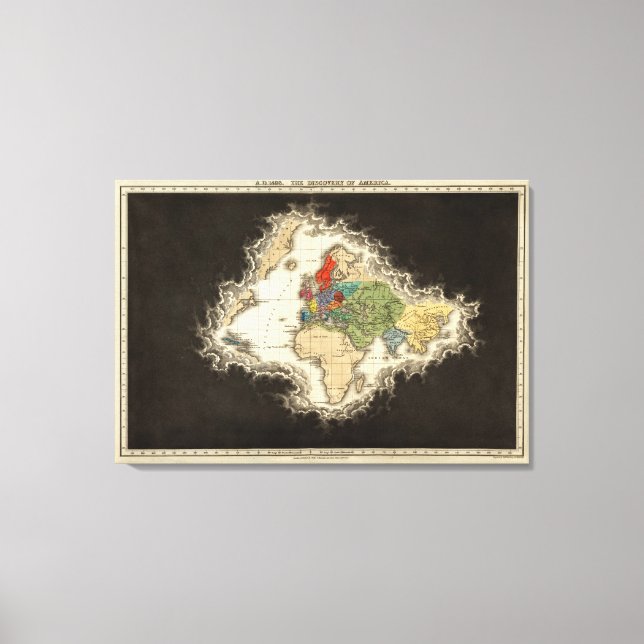 Impressão Em Tela A descoberta da América 1498 AD (Frente)