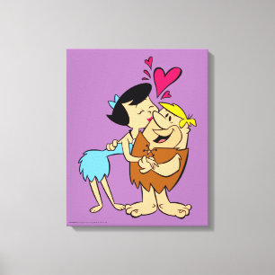 Impressão Em Tela A discussão de beijo dos Flintstones   Betty