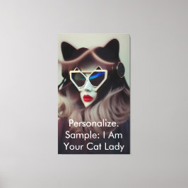 Impressão Em Tela A Dona dos Gatos (Personalizável)