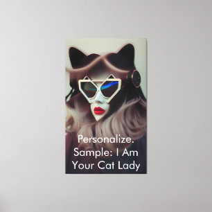 Impressão Em Tela A Dona dos Gatos (Personalizável)