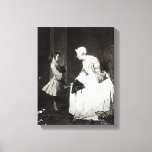 Impressão Em Tela A educadora, 1739