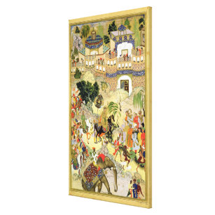 Impressão Em Tela A entrada triunfante de Akbar do imperador em