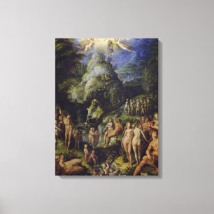 Impressão Em Tela A época dourada, c.1570 (óleo no painel)