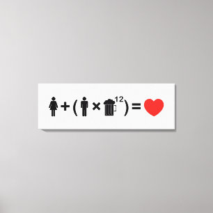 Impressão Em Tela A Equação do Amor para os Homens