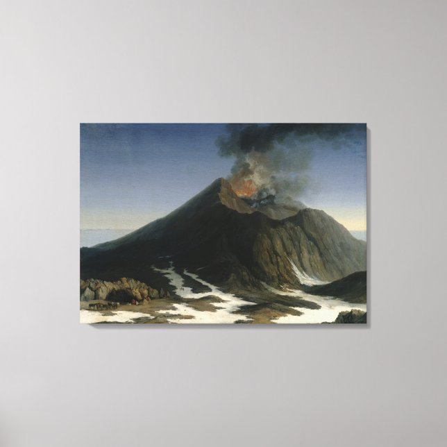 Impressão Em Tela A Erupção do Etna (Frente)