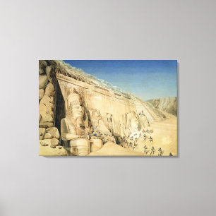 Impressão Em Tela A escavação do grande templo de Ramesses II,