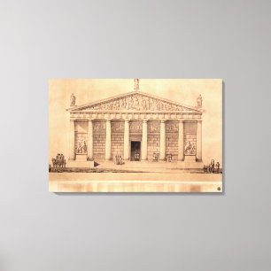 Impressão Em Tela A escola de equitação das guardas imperiais, St.