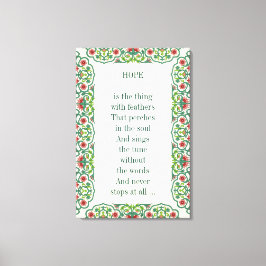 Impressão Em Tela A esperança é a coisa com as penas que perchem