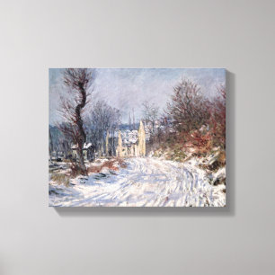 Impressão Em Tela A estrada a Giverny, inverno, 1885