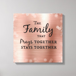 Impressão Em Tela A família que se prepara junto fica junto