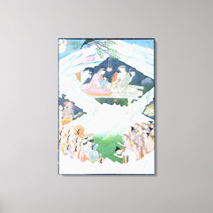 Impressão Em Tela A família santamente de Shiva e de Parvati