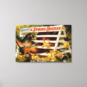 Impressão Em Tela A farsa engraçada de Selden, um jogo da galinha d