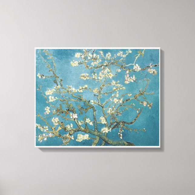 Impressão Em Tela A flor da amêndoa de Vincent van Gogh (Frente)