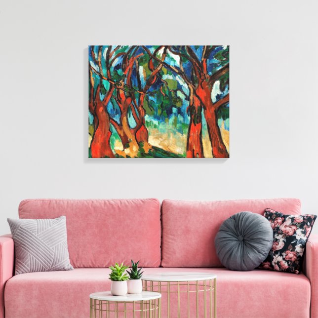 Impressão Em Tela A Floresta | Maurice de Vlaminck | (Insitu(Sala de estar))