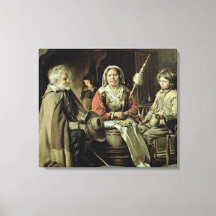 Impressão Em Tela A French Interior, c.1645